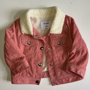 Old Navy pink corduroy toddler jacket